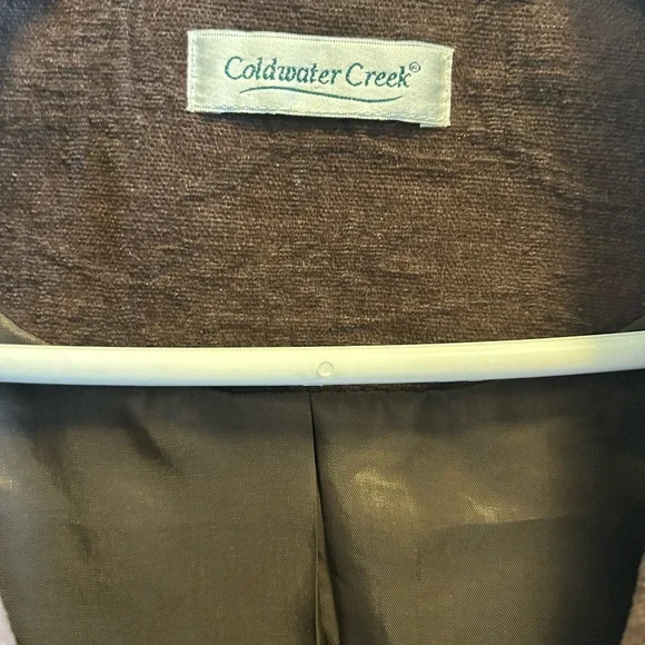 Coldwater Creek Beaded Embroidered Brown Open Front Jacket Floral Boho Women’s - Picture 4 of 10